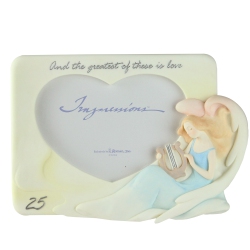 ROMAN 25Th Wedding Anniversary 4"x6" Photo Picture Frame #11435 In Silver