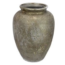 ALLSTATE 10" Colored Antique Style Christmas Planter In Gold