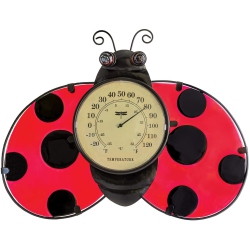 SWIM CENTRAL 16" Ladybug Outdoor Garden Wall Thermometer