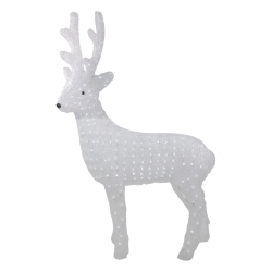 NORTHLIGHT 41" Lighted Commercial Grade Acrylic Reindeer Christmas Display Decoration
