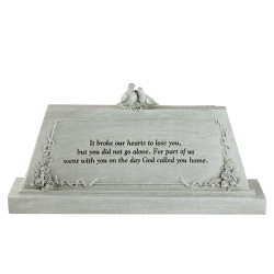 ROMAN 9" Forever With The Angels Religious Script Decorative Bereavement Table Top Plaque