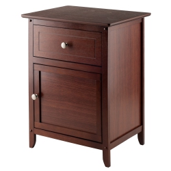 SLICKBLUE Eugene Accent Table, Nightstand, Walnut