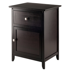 SLICKBLUE Eugene Accent Table, Nightstand, Espresso