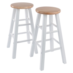 SLICKBLUE Element 2-PC Counter Stool Set, Natural And In White