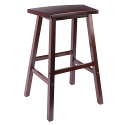 SLICKBLUE Katashi Fan Shape Bar Stool, Walnut