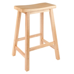 SLICKBLUE Satori Saddle Seat Counter Stool, Natural