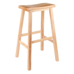SLICKBLUE Satori Saddle Seat Bar Stool, Natural