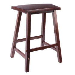 SLICKBLUE Katashi Fan Shape Counter Stool, Walnut
