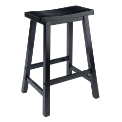SLICKBLUE Satori Saddle Seat Counter Stool In Black