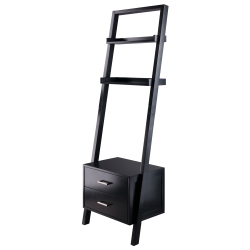 SLICKBLUE Bellamy 2-Drawer Leaning Shelf In Black