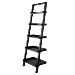 SLICKBLUE Bellamy 5-Tier Leaning Shelf In Black