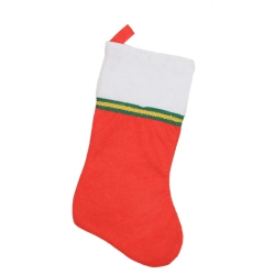 NORTHLIGHT 16.25" Traditional And White Christmas Stocking With Ribbon Trim In Red
