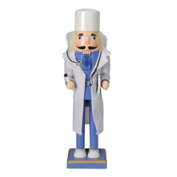 NORTHLIGHT 14" Decorative Wooden Christmas Nutcracker Doctor With Stethoscope