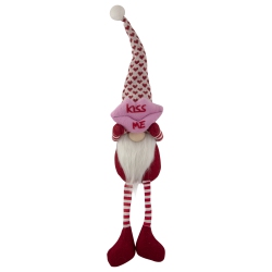 NORTHLIGHT 23" Sitting Kiss Me Lips Valentine's Day Gnome