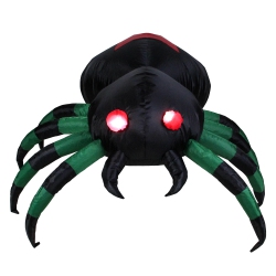 NORTHLIGHT 3.5' Lighted Inflatable Halloween Spider Outdoor Yard Decoration