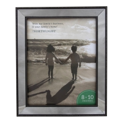 NORTHLIGHT Mirrored Rectangular Picture Frame for 8" X 10" Photo - 12" - And Silver In Black