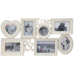 NORTHLIGHT Multi-Sized "love" Collage Picture Wall Frame - 26.5" - In White