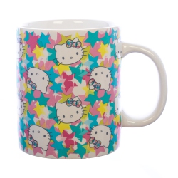 BIOWORLD Hello Kitty Multicolour Face 16 OZ Ceramic Mug