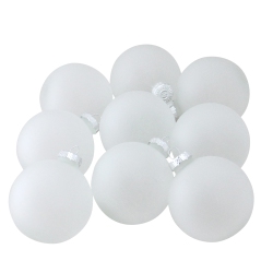 NORTHLIGHT 9Ct Clear Frosted Matte Christmas Glass Ball Ornaments 2.5" (65Mm)