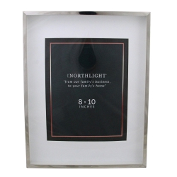 NORTHLIGHT Rectangular Picture Frame - for A 8" X 10" Photo - 14" - In Silver