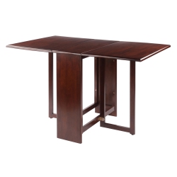 SLICKBLUE Clara Double Drop Leaf Dining Table, Walnut