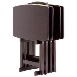 SLICKBLUE Dylan 5-PC Oversize Snack Table Set, Espresso