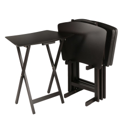 SLICKBLUE Anila 5-PC Snack Table Set, Coffee