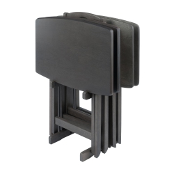 SLICKBLUE Dorian 5-PC Snack Table Set, Oyster In Gray