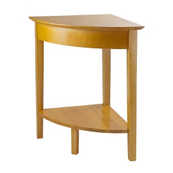 SLICKBLUE Studio Home Office Corner Table, Honey Pine