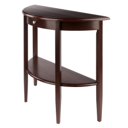 SLICKBLUE Concord Half Moon Console Table, Walnut