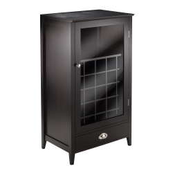 SLICKBLUE Bordeaux 25-Bottle Wine Cabinet, Espresso