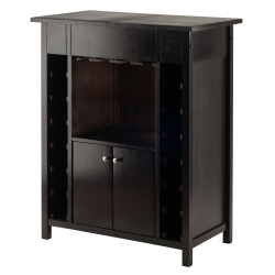SLICKBLUE Yukon Wine Cabinet, Expandable Top, Espresso