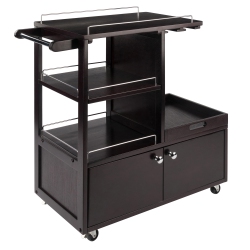 SLICKBLUE Galen Entertainment Cart, Espresso