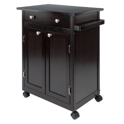 SLICKBLUE Savannah Utility Kitchen Cart, Espresso