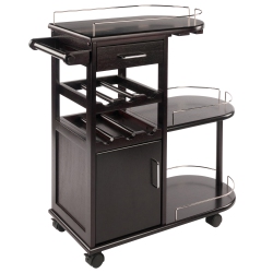 SLICKBLUE Jimmy Entertainment Cart, Espresso