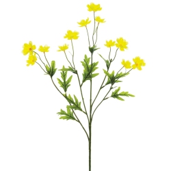 ALLSTATE Artificial Mini Cosmos Floral Spray - 27" - And Green In Yellow
