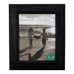 NORTHLIGHT Rustic Weathered Picture Frame With Easel Back - for A 8" X 10" Photo - 13" - In Black