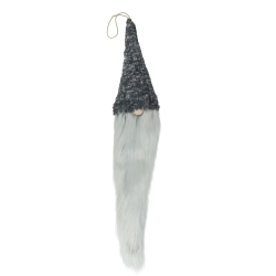 NORTHLIGHT 34" Gray And Hanging Gnome Hat Christmas Decoration In White
