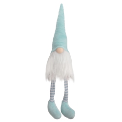 NORTHLIGHT 16" Aqua And Sitting Spring Gnome Figure In White