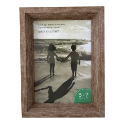 NORTHLIGHT Picture Frame With Easel Back - for 5" X 7" Photo - 8.25" - In Brown