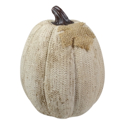 NORTHLIGHT 6.25" Pumpkin Autumn Harvest Thanksgiving Tabletop Decoration In White