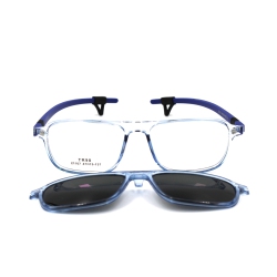 OTTIKA CARE - Optical Frame - With Polarized Attachment | Model 21107 | Kids & Teenagers | In Blue
