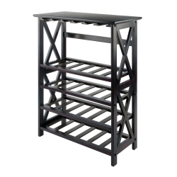 SLICKBLUE Rio 24-Bottle Wine Rack, Espresso