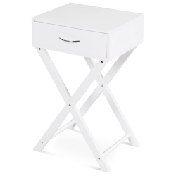 TOPBUY Morden Accent X Base Nightstand Sofa End Table Bedroom Furniture W/ Storage Drawer