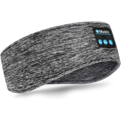 DOLAER Sleep Headphones Bluetooth Sports Headband - Soft Sleeping Wireless Music Headbands for Side Sleepers Long Time Play Headsets Workout