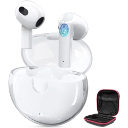 DOLAER True Wireless Earbuds, Bluetooth Stereo Headphones, Portable Mini Earphones Sport, In-Ear Earbud Touch Control W/mic USB-C Charging Case For