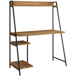 SAUDER North Avenue Engineered Wood Computer Desk With Hutch In Sindoori In Mango