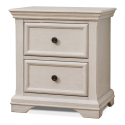 SORELLE Furniture Portofino Wood Nightstand for Baby In Brushed In Ivory
