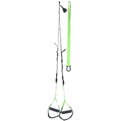PRISP Home Gym Suspension Trainer - Bodyweight Training Straps for Fitness And Exercise In Green