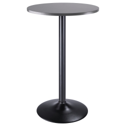 SLICKBLUE Tarah Pub Table And Slate Gray In Black